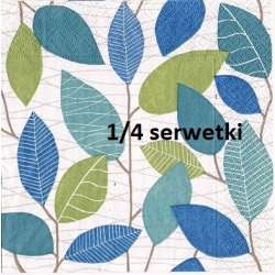 Serwetka -1621- listki, liście kolor